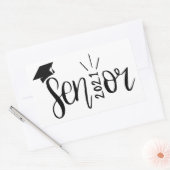 Afstuderen Gift, klasse 2021, senior 2021 Rechthoekige Sticker (Envelop)