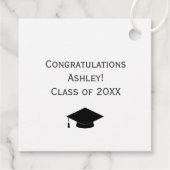 Afstuderen Gift Label, Klasse 2022, Foto Bedankjes Labels (Achterkant)