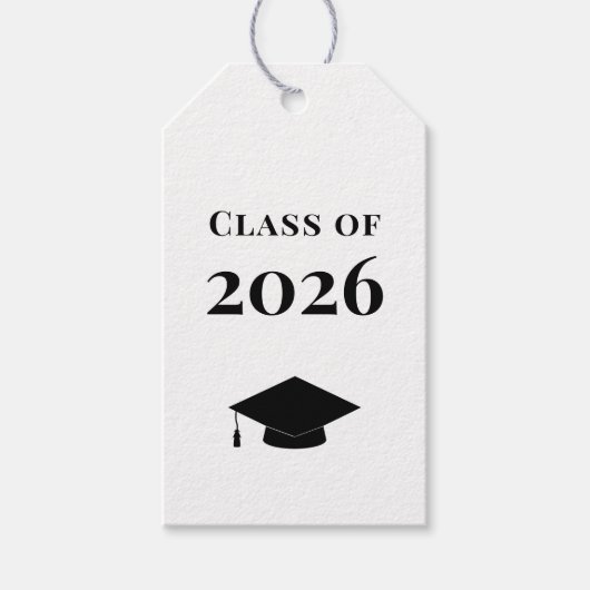 Afstuderen Gift Label, Klasse 2022 Label, Kraft Cadeaulabel (Voorkant)