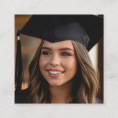 Afstuderen Gift QR-code met foto aan de voorkant Informatiekaartje (Voorkant)