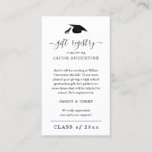 Afstuderen Gift Registry Kaart Invoegen Visitekaartje (Voorkant)