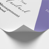 Afstuderen Gift Wrap Lila en White HAMbyWG Cadeaupapier (Hoek)