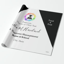 Afstuderen Gift Wrap Lila en White HAMbyWG Cadeaupapier