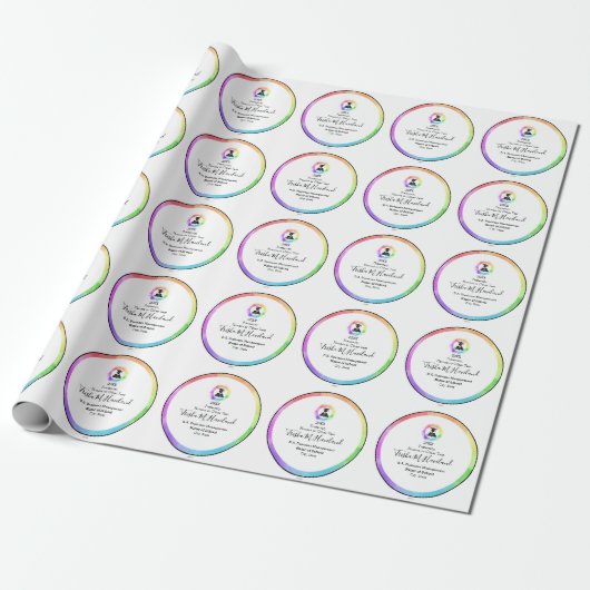 Afstuderen Gift Wrap Waterverven HAMbyWG Cadeaupapier (Uitgerold)