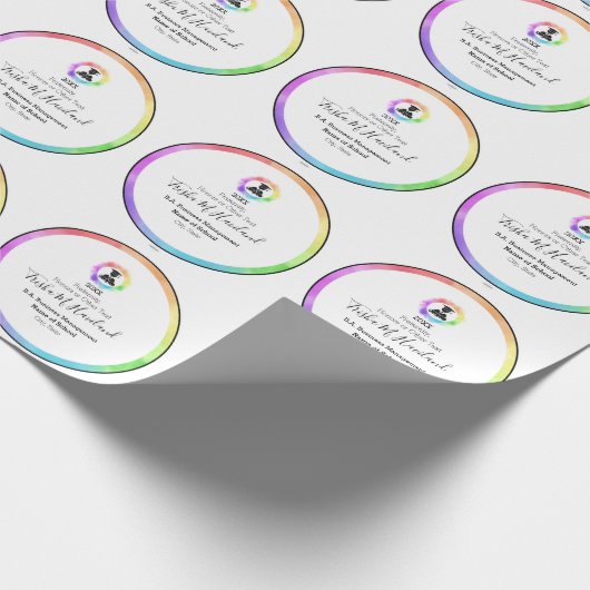 Afstuderen Gift Wrap Waterverven HAMbyWG Cadeaupapier (Hoek)