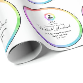 Afstuderen Gift Wrap Waterverven HAMbyWG Cadeaupapier