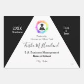 Afstuderen Gift Wrap Zwart en Wit HAMbyWG Inpakpapier Vel (Voorkant 2)