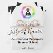 Afstuderen Gift Wrap Zwart en Wit HAMbyWG Inpakpapier Vel (In situ)