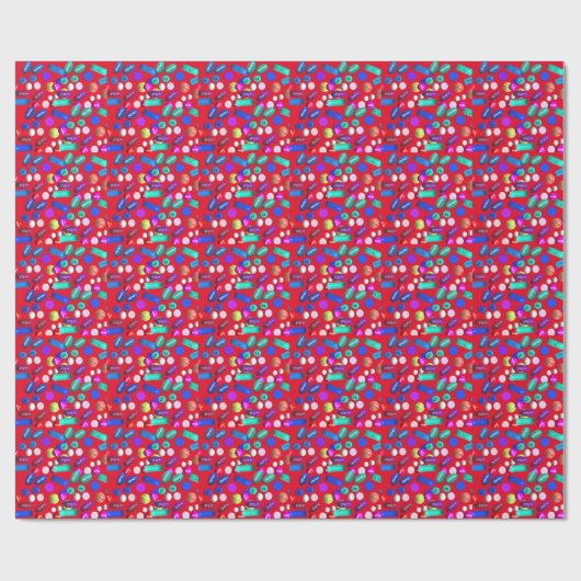 Afstuderen Gift Wrapping Paper Pills 5 Cadeaupapier (Vlak)