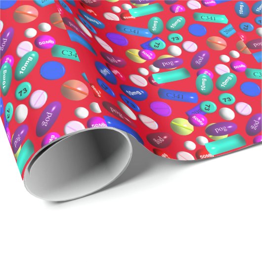 Afstuderen Gift Wrapping Paper Pills 5 Cadeaupapier (Rol Hoek)
