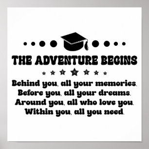Afstuderen Gifts for Her/him Het avontuur begint Poster