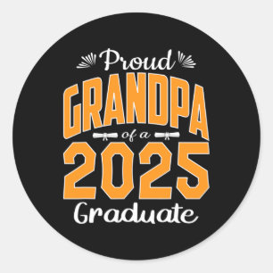 Afstuderen Gifts Trotse Opa van een CL van 2025 GR Ronde Sticker