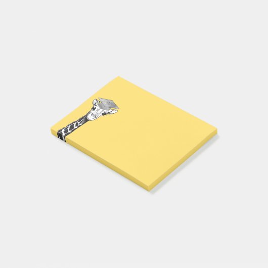 Afstuderen Giraffe boven Geel Post-it® Notes (Schuin)