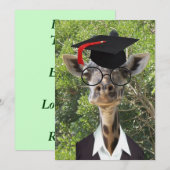 Afstuderen Giraffe Red Tassel Kaart (Voorkant / Achterkant)