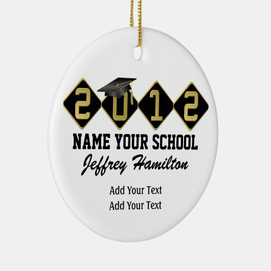 Afstuderen Girl - See Back - SRF Keramisch Ornament (Rechts)