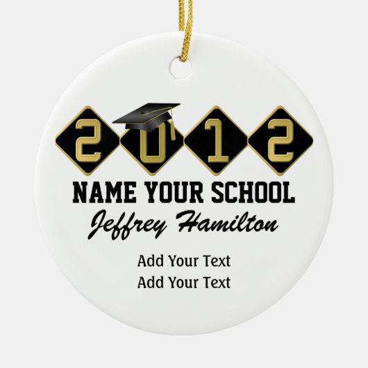 Afstuderen Girl - See Back - SRF Keramisch Ornament (Voorkant)