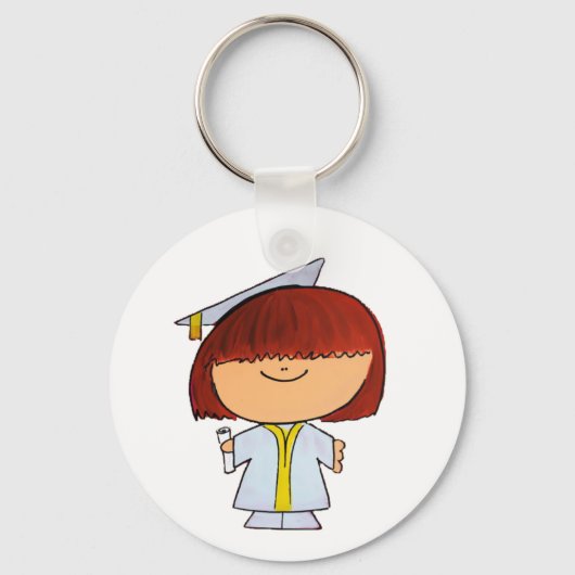 Afstuderen Girl Sleutelhanger (Voorkant)