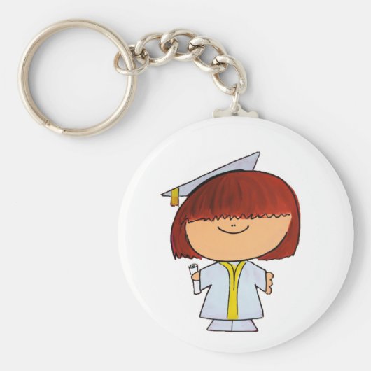 Afstuderen Girl Sleutelhanger (Voorkant)