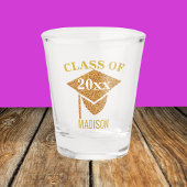 Afstuderen Glam Gold Mortarboard Reunion Shot Glas