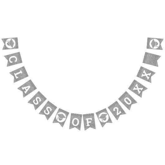 Afstuderen Glam Silver Creëer Uw klasse van Vlaggetjes (Alle)