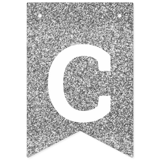 Afstuderen Glam Silver Creëer Uw klasse van Vlaggetjes (Tweede vlag)