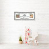 Afstuderen Glam Silver Gefeliciteerd Foto Spandoek (Insitu)