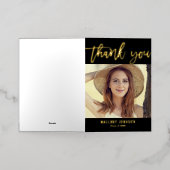 Afstuderen Glimmer FOLIE geborsteld Folie Wenskaart (Buiten Laag)