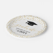 Afstuderen Glitter Confetti Graduation Party Papieren Bordje (Gekanteld)