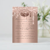 Afstuderen Glitter-drift Roos Fotostudent Kaart (Staand voorkant)