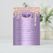 Afstuderen Glitter maakt een Paars Roos foto Kaart (Staand voorkant)