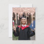 Afstuderen Glitter maakt een Paars Roos foto Kaart (Achterkant)