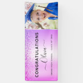 afstuderen Glitter Paars 2023 Spandoek (Verticaal)