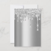 Afstuderen Glitter Silver Grey Drives Gold Kaart (Achterkant)