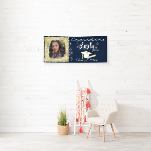 Afstuderen, Glitter, Sparkle, Pet, Diploma Spandoek (Insitu)