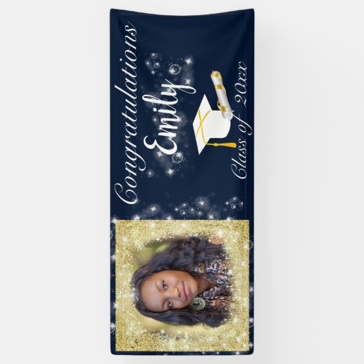 Afstuderen, Glitter, Sparkle, Pet, Diploma Spandoek (Verticaal)