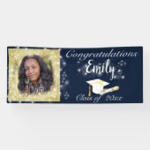 Afstuderen, Glitter, Sparkle, Pet, Diploma Spandoek (Horizontaal)