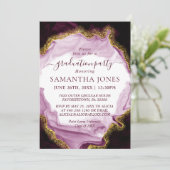 Afstuderen Glitter Waterverf Calligraphy Kaart (Staand voorkant)