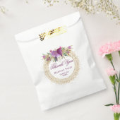 Afstuderen Glitter Waterverf Flower Gold Confetti Bedankzakje (Gezegeld)