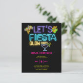 Afstuderen Glow Party Invitación Fiesta de Neón (Staand voorkant)