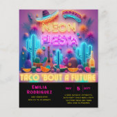 Afstuderen Glow Party Invitación Fiesta de Neón (Voorkant)