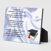 Afstuderen goddochter gedicht plaque fotoplaat (Zijkant)