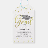 Afstuderen Gold Afstudeerder Calligrafie Return Ha Cadeaulabel (Voorkant)