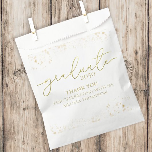 Afstuderen Gold Afstudeerder Calligrafie Script Da Bedankzakje