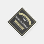 Afstuderen Gold Black banner Mortarboard Servet (Hoek)