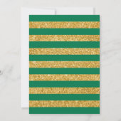 Afstuderen - Gold Black Green Stripes Kaart (Achterkant)