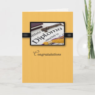 Afstuderen Gold Black Kaart