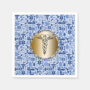 Afstuderen Gold Caduceus Servet