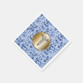 Afstuderen Gold Caduceus Servet (Hoek)