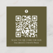 Afstuderen Gold Calligrafie QR Code Social Media Informatiekaartje (Achterkant)