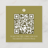 Afstuderen Gold Calligrafie QR Code Social Media Informatiekaartje (Achterkant)